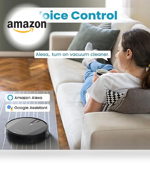 Robot Vacuum Cleaner with 3000Pa Suction, APP/Voice Control, Self-Charging — Smart Cleaning Robots, ROPVACNIC