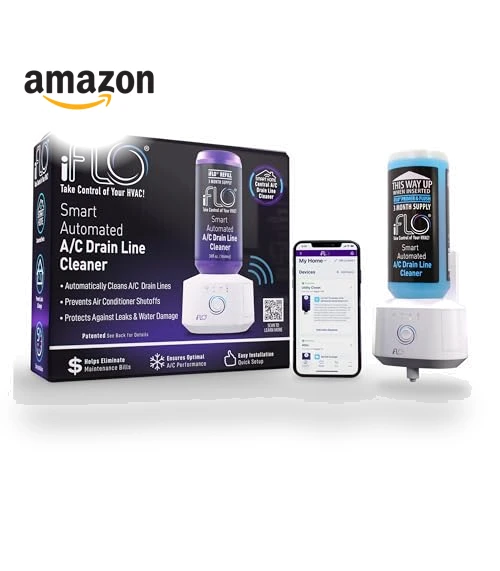 Smart Automated A/C Drain Line Cleaner for HVAC System — Air Moisture Control, iFLO