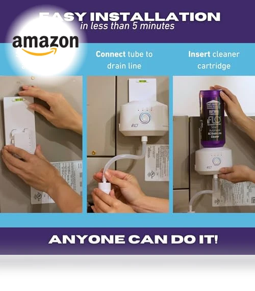 Smart Automated A/C Drain Line Cleaner for HVAC System — Air Moisture Control, iFLO
