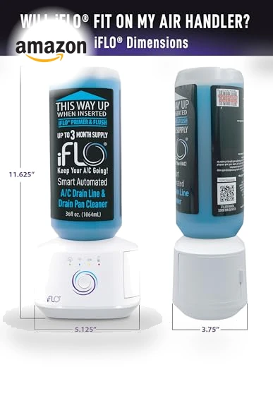Smart Automated A/C Drain Line Cleaner for HVAC System — Air Moisture Control, iFLO