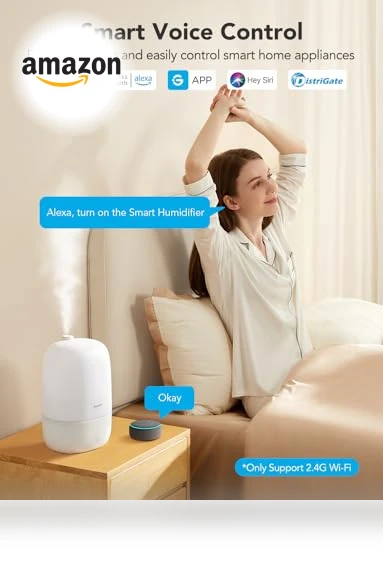 Smart Humidifiers for Bedroom with Essential Oil Diffuser — Air Moisturizers, GoveeLife