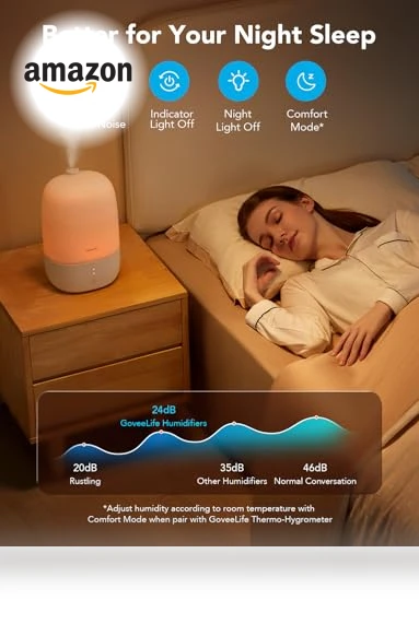 Smart Humidifiers for Bedroom with Essential Oil Diffuser — Air Moisturizers, GoveeLife