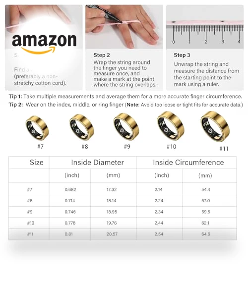 Smart Ring Fitness Tracker - Health Sleep Heart Rate Monitor — Smartwatches, GYSOA