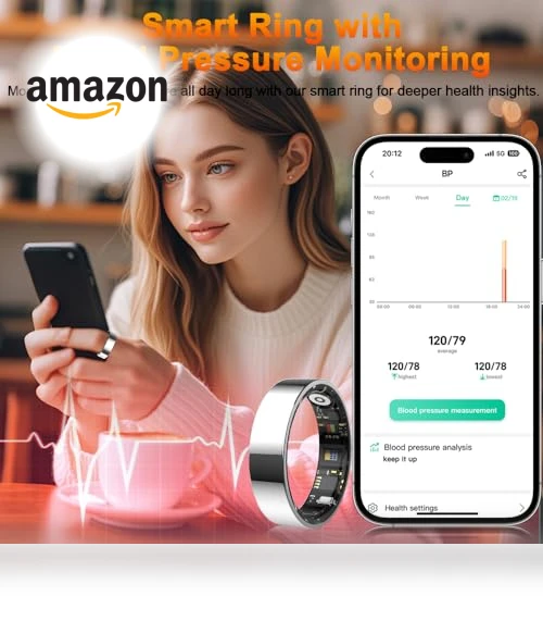 Smart Ring Health Tracker with Blood Pressure Monitor — Smart Rings, Mefoma
