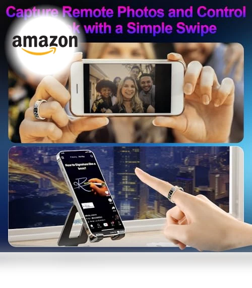 Smart Ring Health Tracker with Display Screen & Touch Button — Wearable Accessories