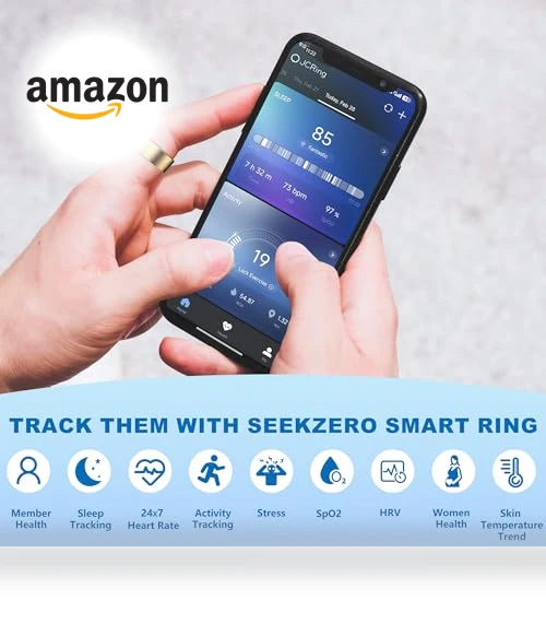 Smart Ring - Sleep & Activity Monitor with Heart Rate, Stress, SPO2 Tracker — Health & Fitness, SEEKZERO