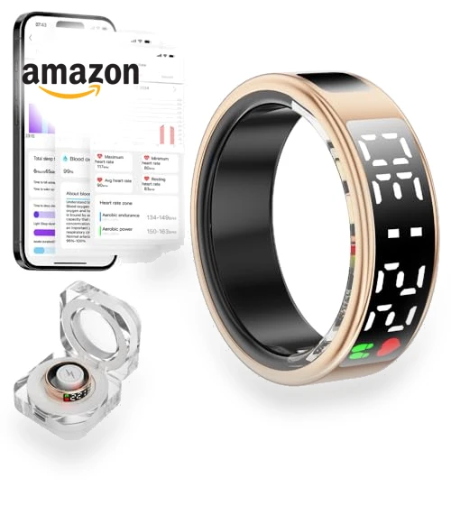 Smart Ring with LED Display, Health Tracker for Sport, Heart Rate, Sleep Monitoring — Smart Rings, Mefoma