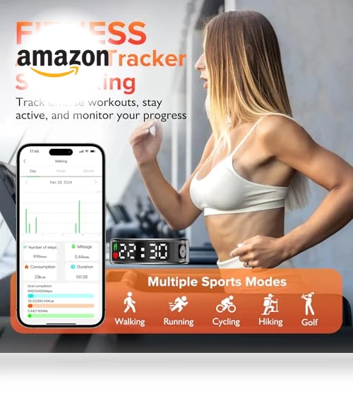 Smart Ring with LED Display, Health Tracker for Sports and Sleep Monitoring — Smartwatches, Mefoma
