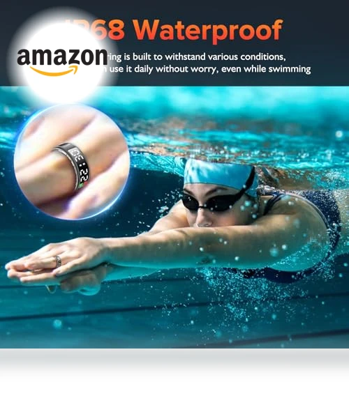Smart Ring with LED Display, Health Tracker for Sports and Sleep Monitoring — Smartwatches, Mefoma