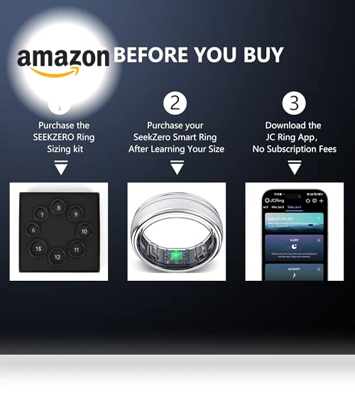 Smart Ring with Sleep & Step Tracker - Waterproof Health Ring — Smart Rings, SEEKZERO