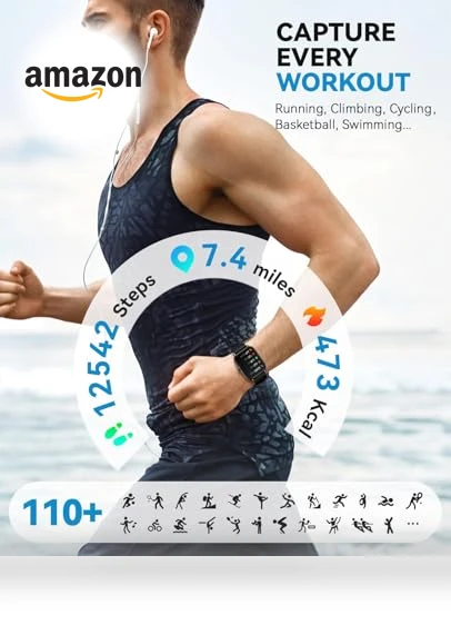 Smart Watch with Bluetooth Calls, Fitness Tracker, IP68 Waterproof — Smartwatches, Paybay