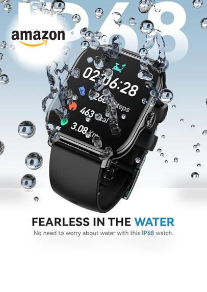Smart Watch with Bluetooth Calls, Fitness Tracker, IP68 Waterproof — Smartwatches, Paybay