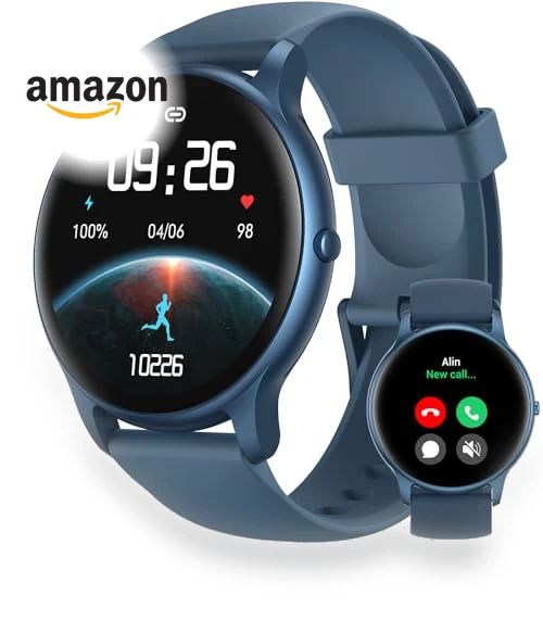 Smart Watch with Call Function, Fitness Tracker, Heart Rate Monitor, IP68 Waterproof — Smartwatches, Parsonver