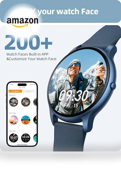 Smart Watch with Call Function, Fitness Tracker, Heart Rate Monitor, IP68 Waterproof — Smartwatches, Parsonver