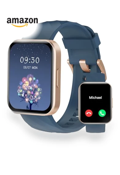 Smart Watch with Call Function, Fitness Tracker, Heart Rate Monitor — Smartwatches, RUIMEN