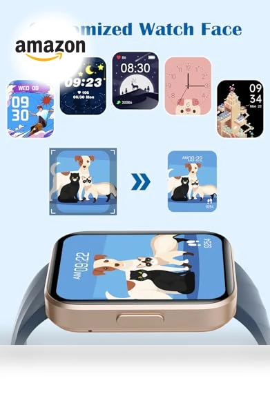 Smart Watch with Call Function, Fitness Tracker, Heart Rate Monitor — Smartwatches, RUIMEN
