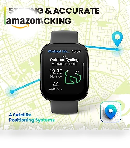 Smart Watch with GPS, Alexa, Bluetooth Calling, 10-Day Battery — Smartwatches, Amazfit
