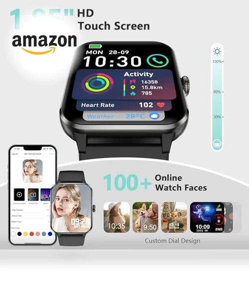 Smart Watch with Heart Rate Monitor, 100+ Sports Modes, IP68 Waterproof — Smartwatches, Blackview