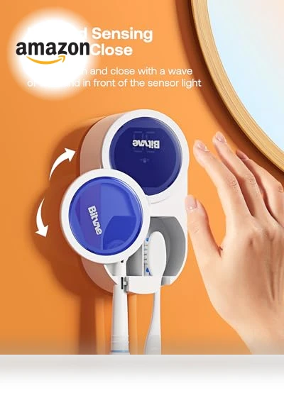 Toothbrush Cleaner & Holder with LED Smart Screen, Rechargeable — Travel Toothbrush Holders, Bitvae