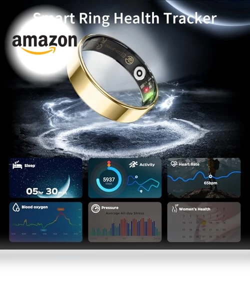 Ultra-Thin Smart Ring Health Tracker with Heart Rate and Sleep Monitoring — Smartwatches, Yuehetian