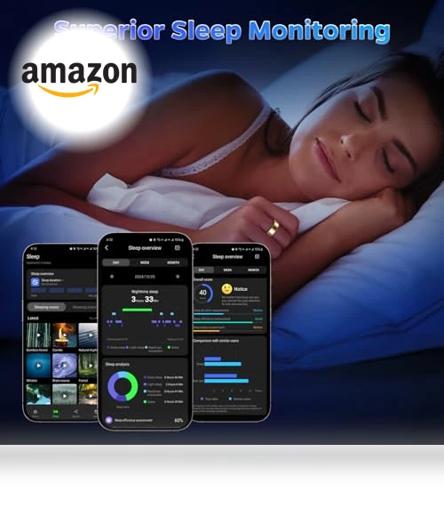 Ultra-Thin Smart Ring Health Tracker with Heart Rate and Sleep Monitoring — Smartwatches, Yuehetian