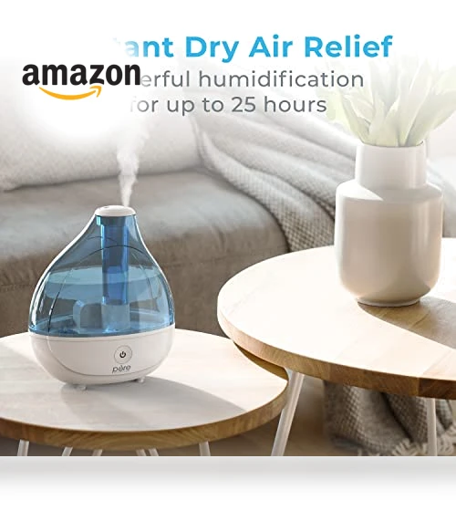 Ultrasonic Cool Mist Humidifier for Bedroom, Nursery, Office - Up to 25 Hours — Air Moisturizers, Pure Enrichment