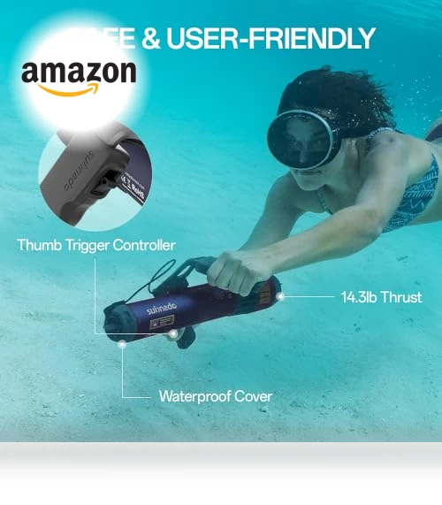 Underwater Scooter Lite, Compact and Portable Water Scooter for Diving, Snorkeling, and Sea Adventures — Accessories, Waydoo