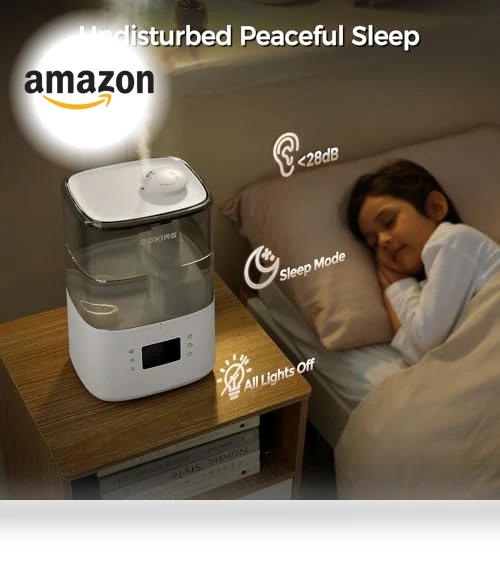 Warm and Cool Mist Humidifier with Remote, 4.5L — Air Moisture Control, BOXING