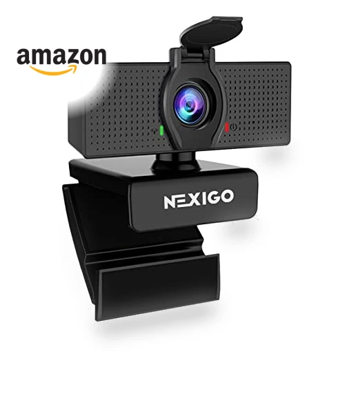 1080P Webcam with Microphone, Adjustable FOV, Zoom & Privacy Cover — Video Cameras, NexiGo