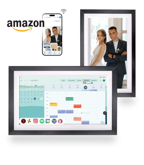 15.6" Wall Digital Calendar with Touchscreen, Smart Home Hub, and Voice Assistant — Television, Changing