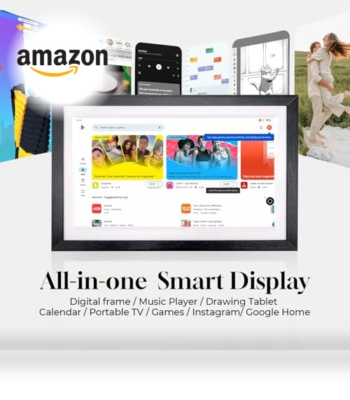 15.6" Wall Digital Calendar with Touchscreen, Smart Home Hub, and Voice Assistant — Television, Changing