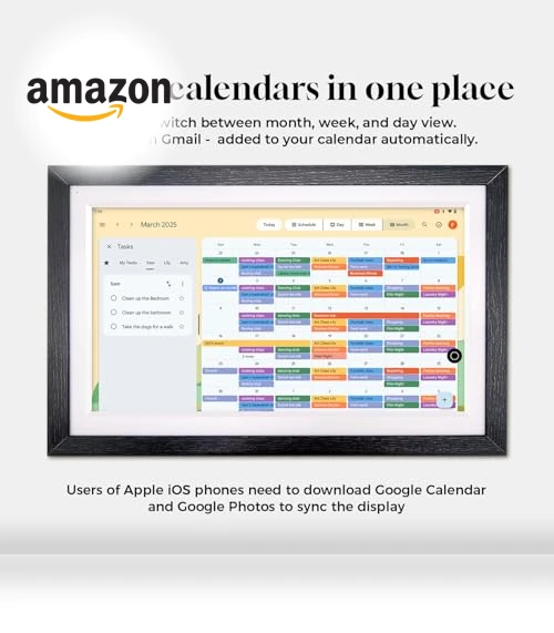 15.6" Wall Digital Calendar with Touchscreen, Smart Home Hub, and Voice Assistant — Television, Changing
