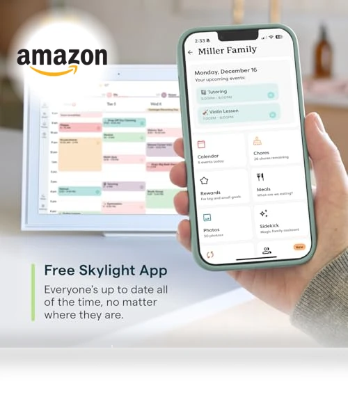 15-inch Digital Calendar & Chore Chart, Smart Touchscreen Interactive Display — Digital Planners, Skylight