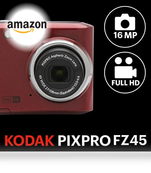 16MP Digital Camera with 4X Optical Zoom and 2.7" LCD Screen — Compact Digital Cameras, KODAK