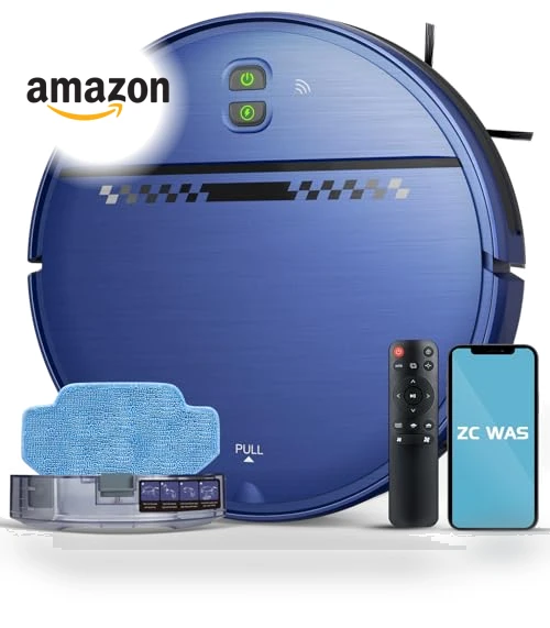 2-in-1 Robot Vacuum and Mop Combo for Pet Hair, Hard Floor and Carpet — Vacuums, ZC WAS