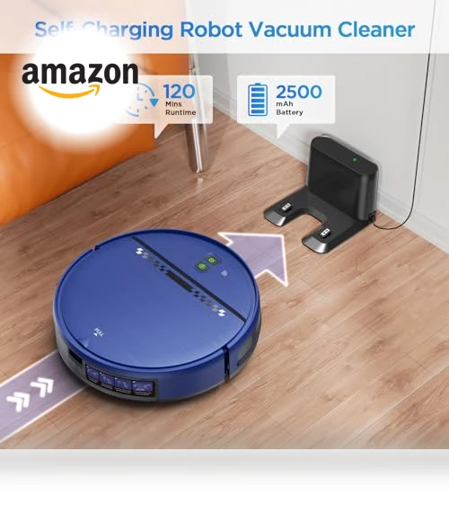 2-in-1 Robot Vacuum and Mop Combo for Pet Hair, Hard Floor and Carpet — Vacuums, ZC WAS