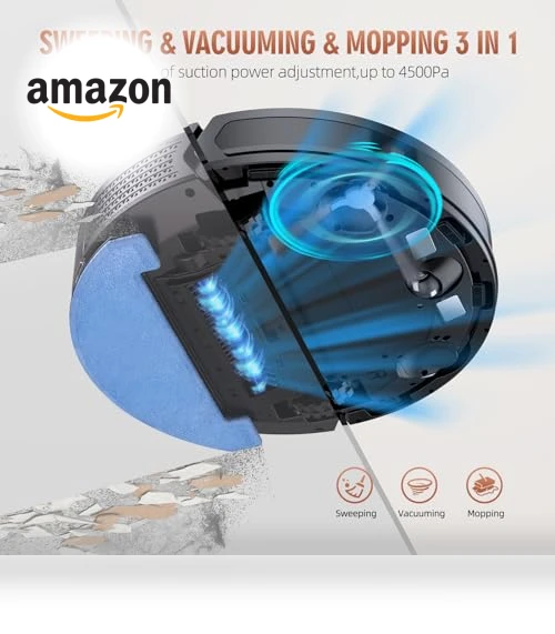 3-in-1 Robot Vacuum and Mop Combo with Self Emptying Station — Smart Cleaning Robots, Loorow
