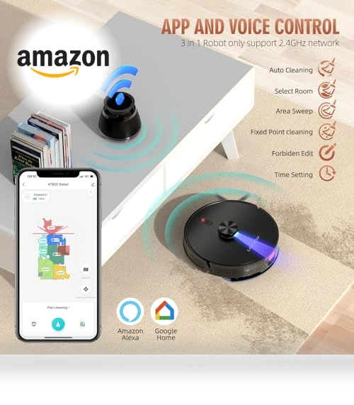 3-in-1 Robot Vacuum and Mop Combo with Self Emptying Station — Smart Cleaning Robots, Loorow