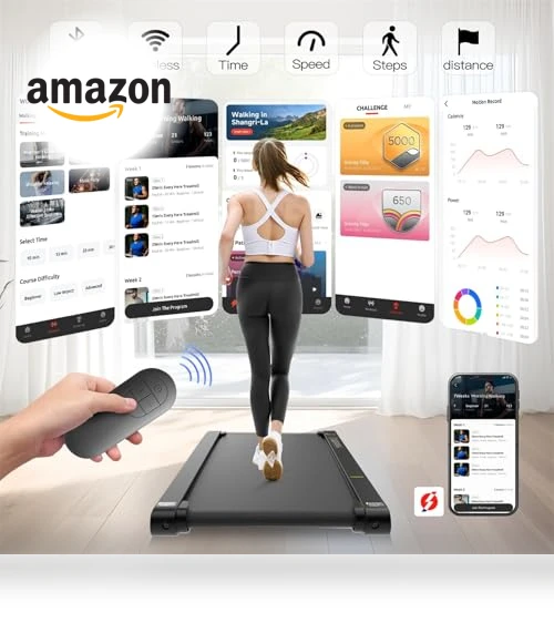 3 in 1 Under Desk Treadmill with APP and Vibration Pad — Vibration Plates, Sperax