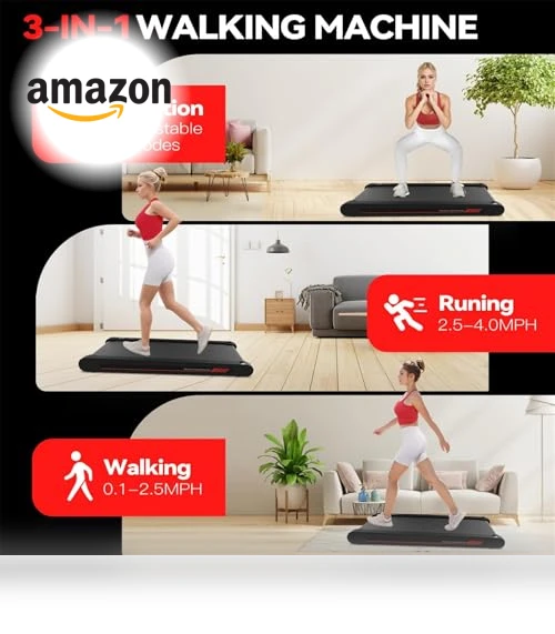 3 in 1 Under Desk Treadmill with APP and Vibration Pad — Vibration Plates, Sperax