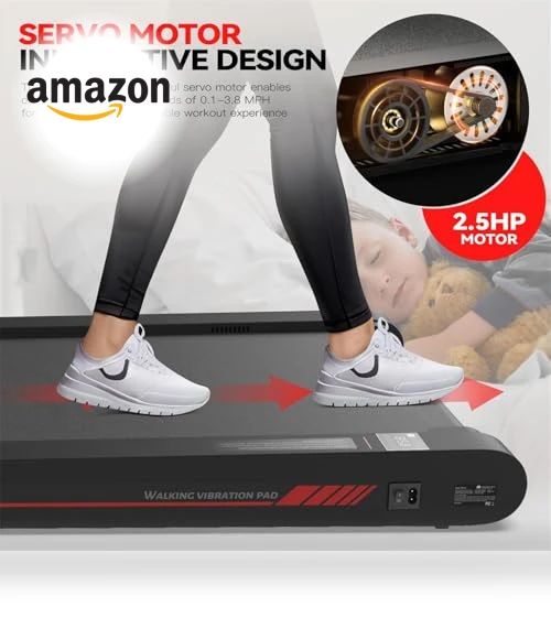 3 in 1 Under Desk Treadmill with APP and Vibration Pad — Vibration Plates, Sperax