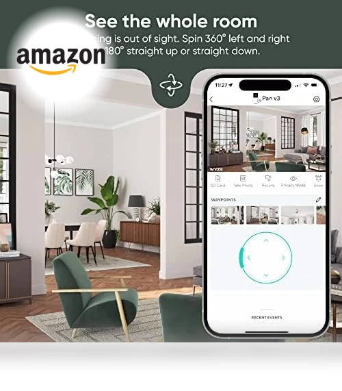 360° Pan/Tilt/Zoom Wi-Fi Smart Home Security Camera with Motion Tracking — Security Cameras, Wyze
