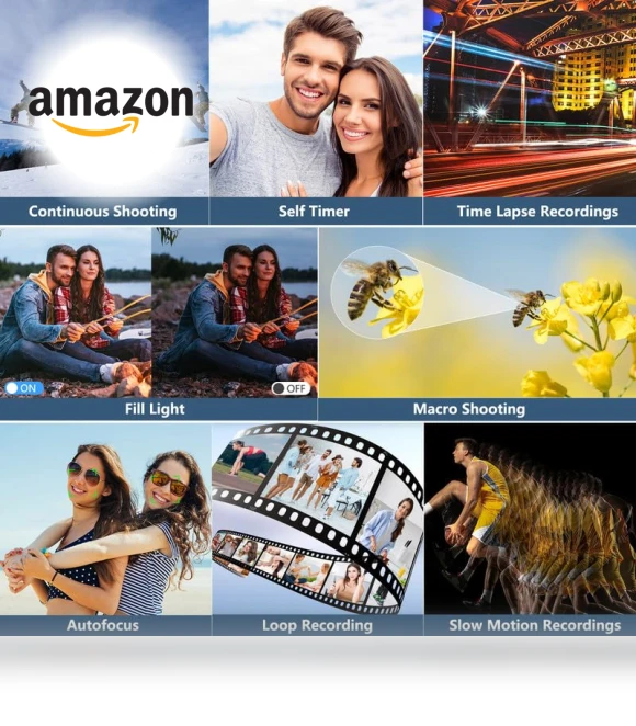 4K Vlogging Camera with Flip Screen and 18X Digital Zoom — Compact Digital Cameras, Gavonde