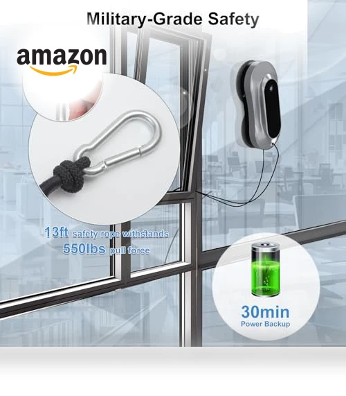 AI Window Cleaning Robot with Auto Water Spray & Remote Control — Smart Cleaning Robots, eTRY