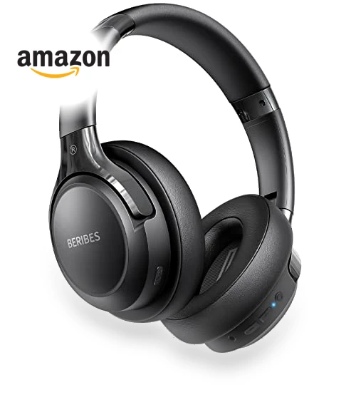 Bluetooth Headphones Over Ear with 65H Playtime, 6 EQ Modes, HiFi Stereo — In-Ear Headphones, BERIBES
