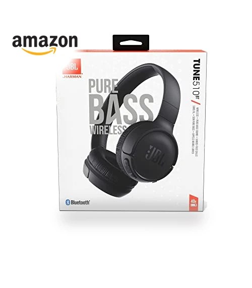 Bluetooth Headphones with 40 Hours Battery, Foldable Design — On-Ear Headphones, JBL