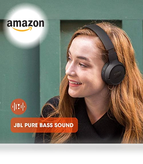 Bluetooth Headphones with 40 Hours Battery, Foldable Design — On-Ear Headphones, JBL