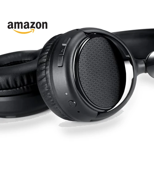 Bluetooth Headphones with Microphone, Wireless, On Ear, 35 Hour Playtime, Foldable — In-Ear Headphones, Amazon