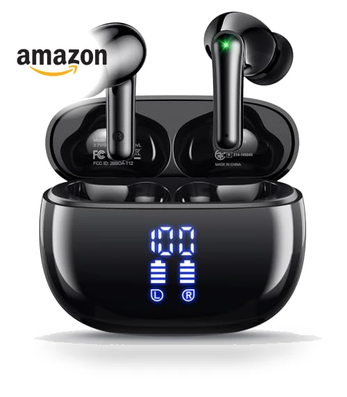 Bluetooth Wireless Earbuds with Deep Bass, 40H Playtime, IPX7 Waterproof — In-Ear Headphones, Daximen