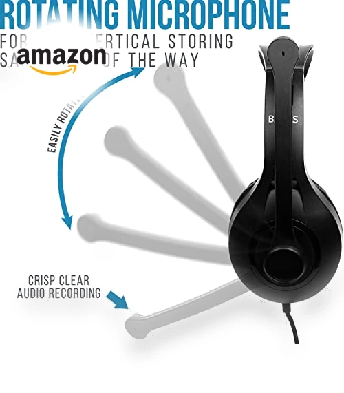 Classroom Headphones With Microphone (10 Pack) - Durable On-Ear Design for Students — In-Ear Headphones, Barks